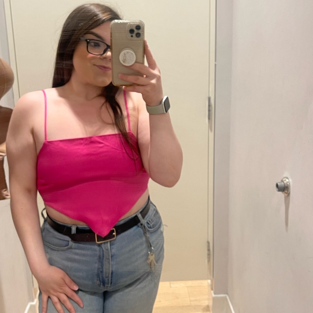 NWT Satin crop top